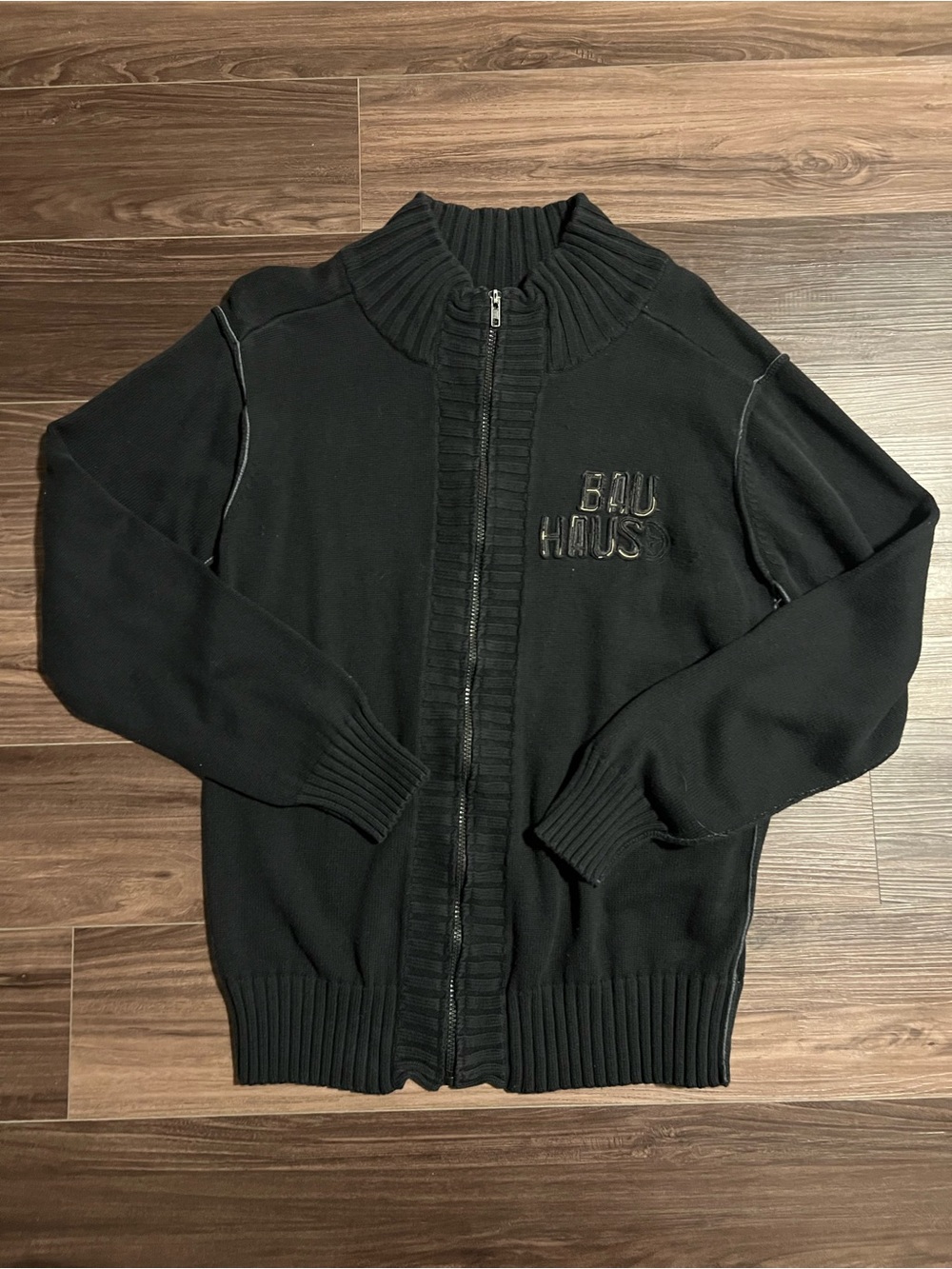 BAU HAUS Black Zip-Up Sweater